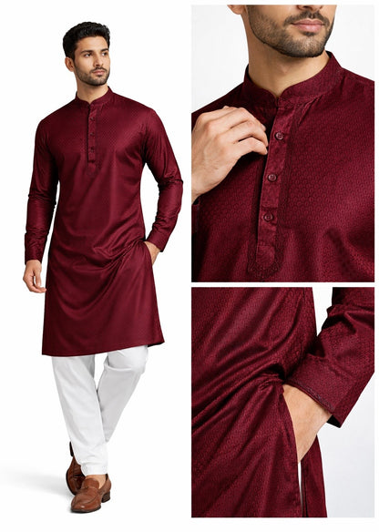 Royal Maroon Kurta