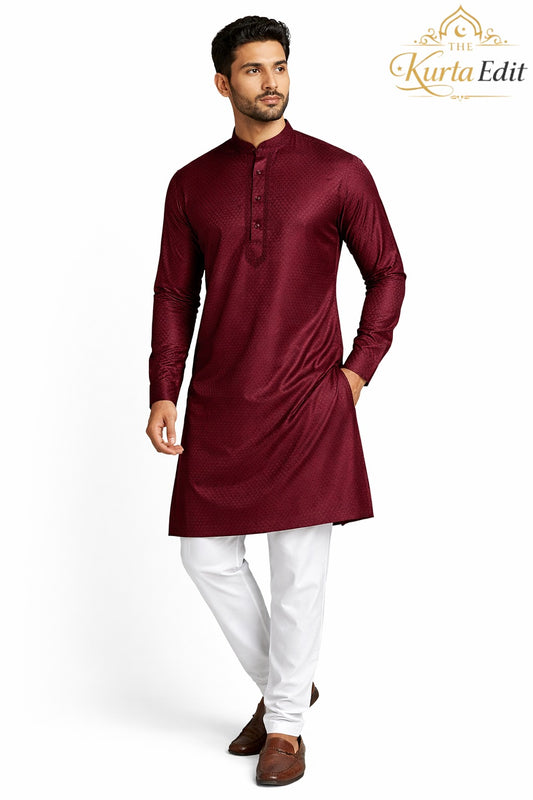Royal Maroon Kurta