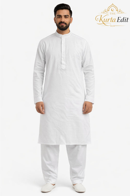 Signature White Kurta