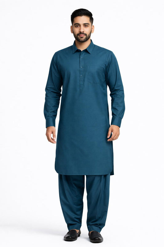 Midnight Teal Pathani